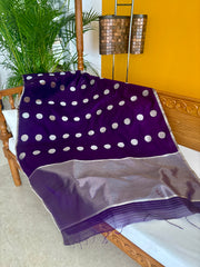 Purple polka saree